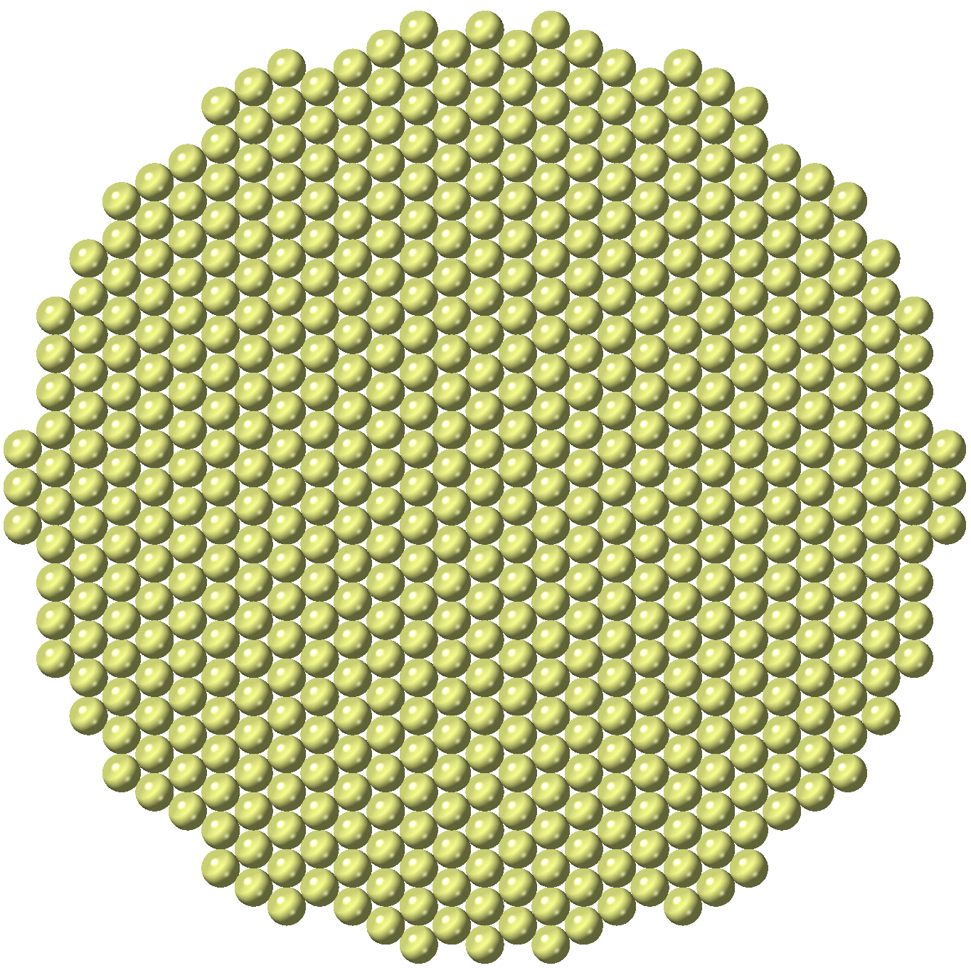 A graphic depiction of an iridium nanoparticle.