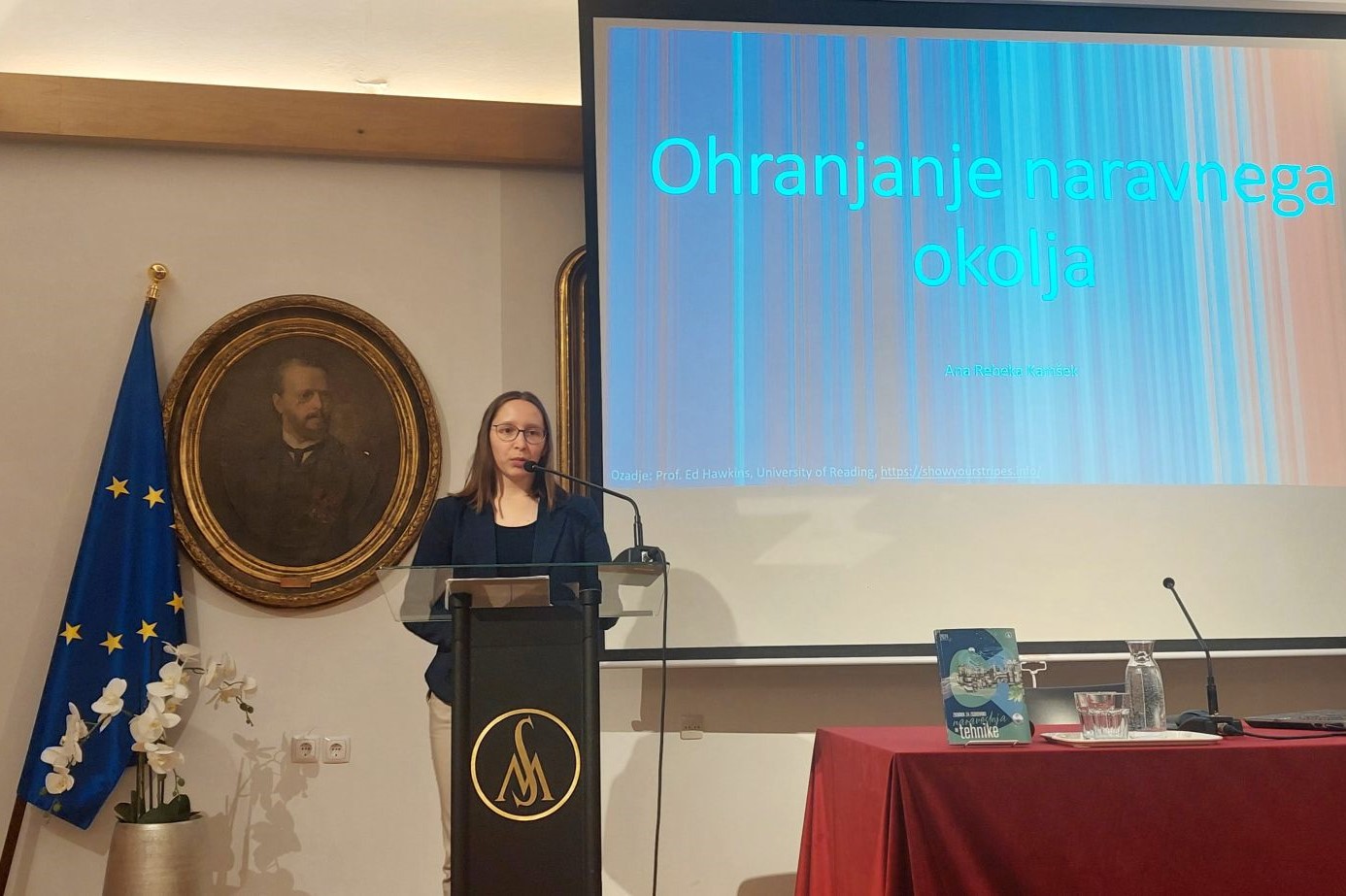 A lecture on preserving the natural environment at the Slovenska matica publishing house.